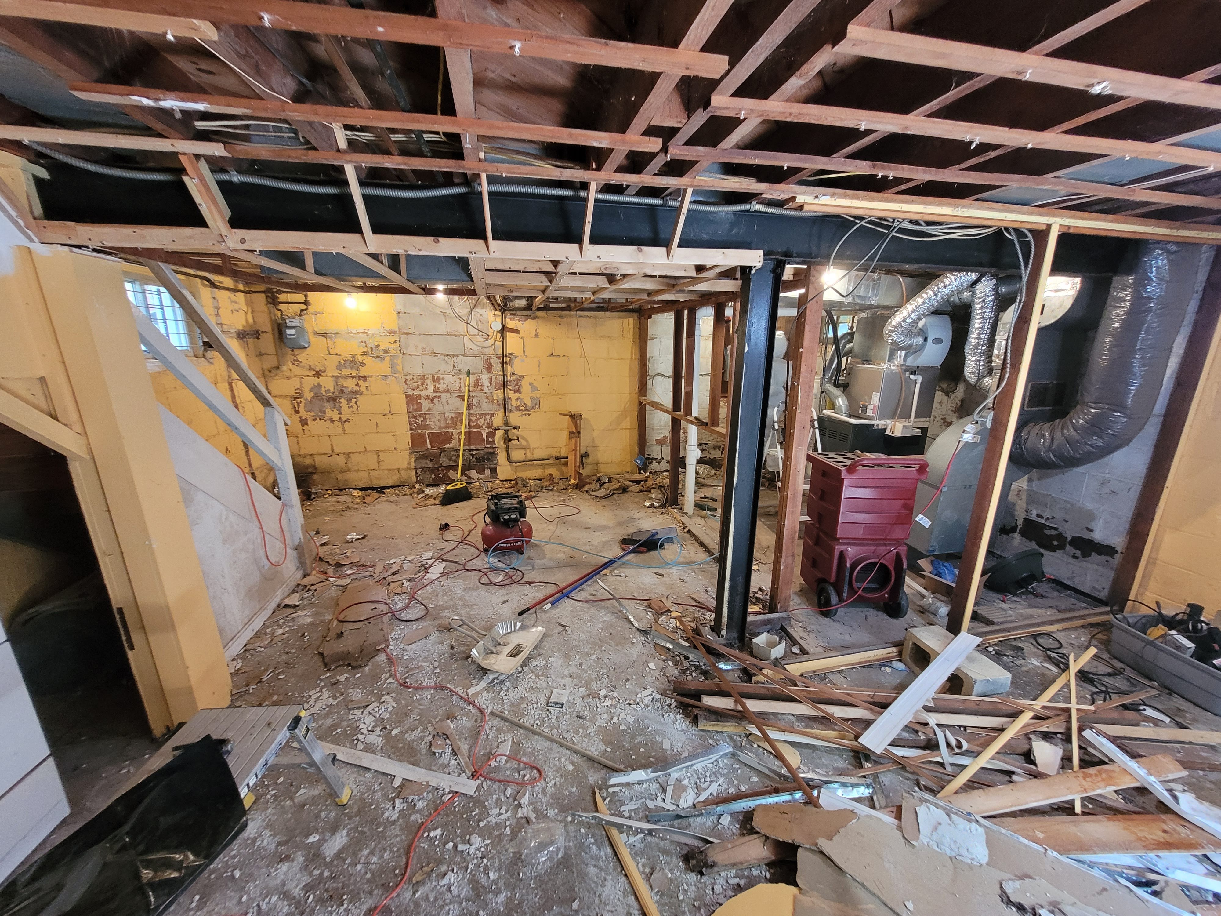 Property damage before restoration